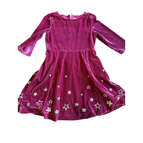 Mini Boden girls velvet stars dress size 7-8 - Picture 1 of 4